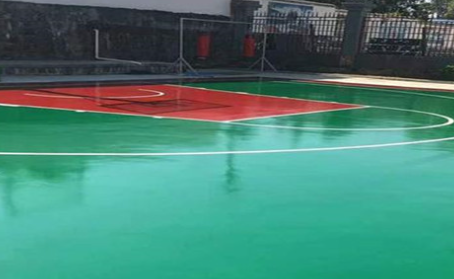 百色篮球场翻新地面